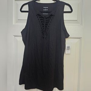 Torrid Lattice Strap Crew Neck Tank